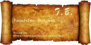 Teschler Botond névjegykártya